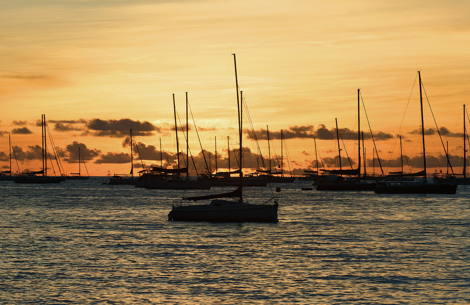 The sunset on Martinique island, French West Indies. The beautiful sunset on Martinique island, French West Indies.